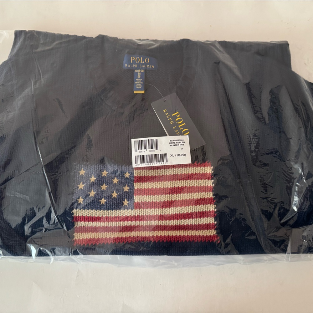 Polo Ralph Lauren Iconic Flag Sweater Navy BRAND NEW - Picture 3 of 4